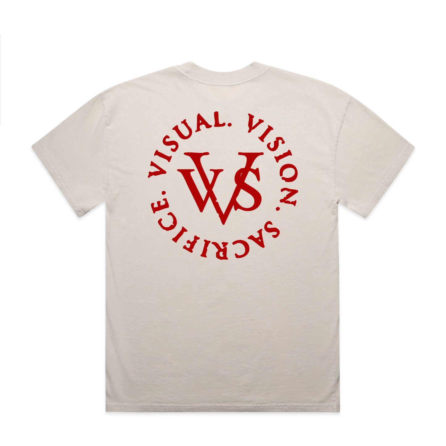 "Tri Logo" VVS Kutz Cream/Red Tee