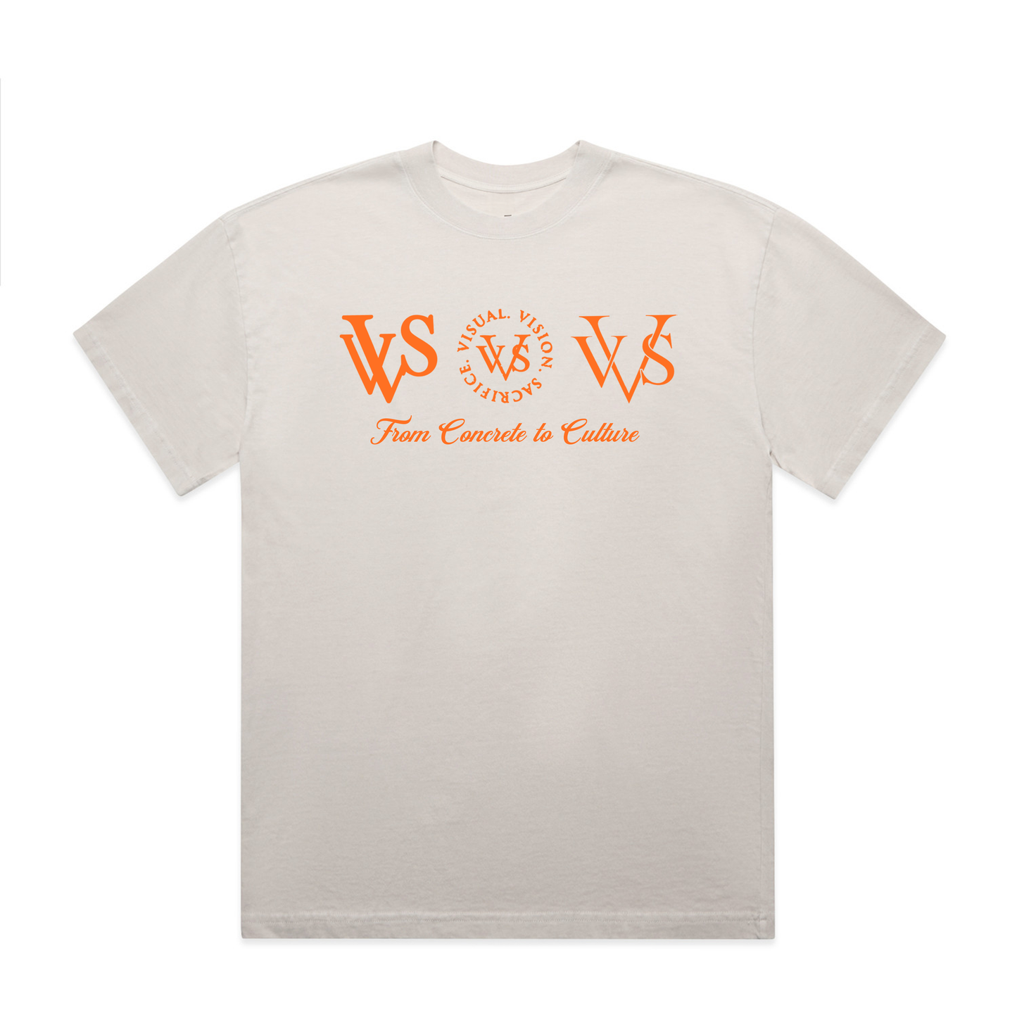 "Tri Logo" VVS Kutz Cream/Orange Tee
