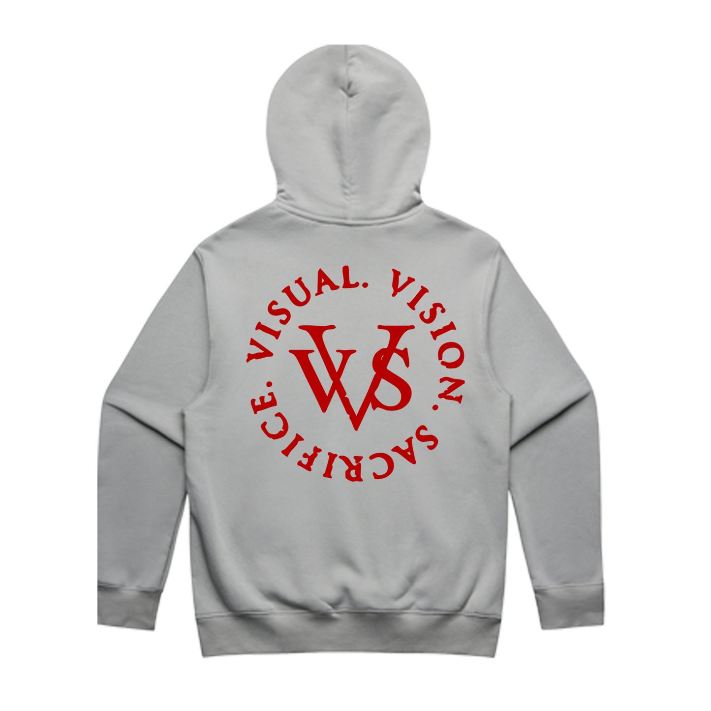 "Tri Logo" VVS Kutz Grey/Red Hoodie