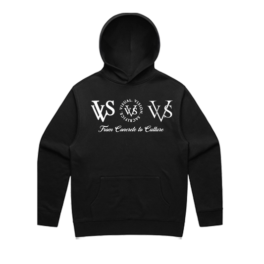 "Tri Logo" VVS Kutz Black/White Hoodie