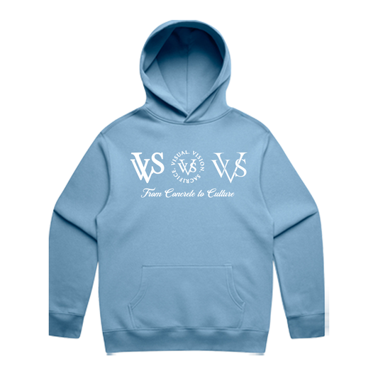 "Tri Logo" VVS Kutz Carolina/White Hoodie