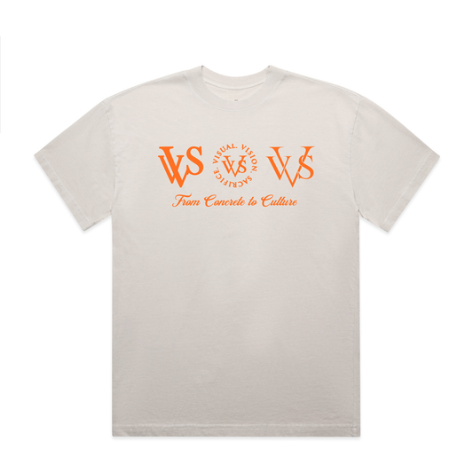 "Tri Logo" VVS Kutz Cream/Orange Tee