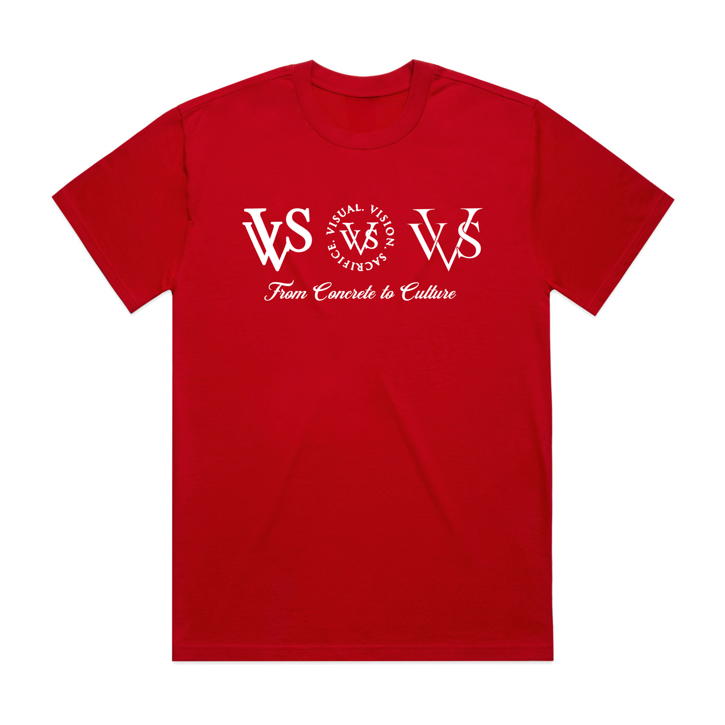 "Tri Logo" VVS Kutz Red Tee